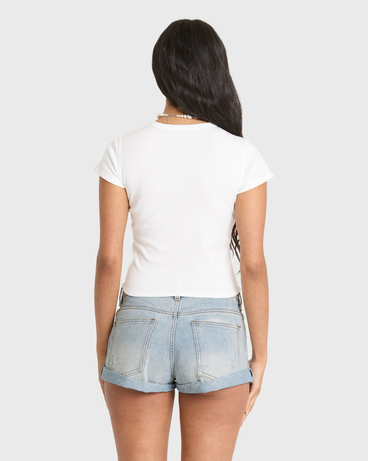 Billabong Women's Get Low Denim Shorts - Light Wash Destroy