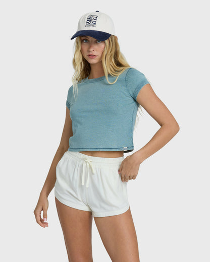 Billabong Women's Road Trippin Elastic Waist Shorts - Salt Crystal
