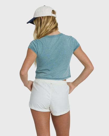 Billabong Women's Road Trippin Elastic Waist Shorts - Salt Crystal