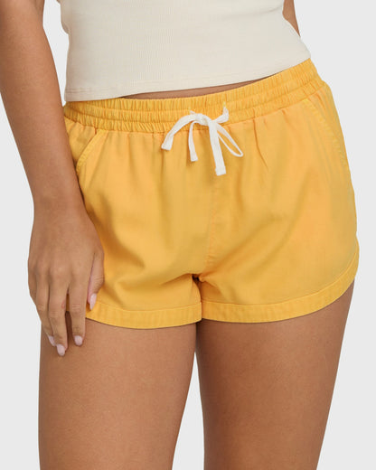 Billabong Women's Road Trippin Elastic Waist Shorts - Sun Kissed