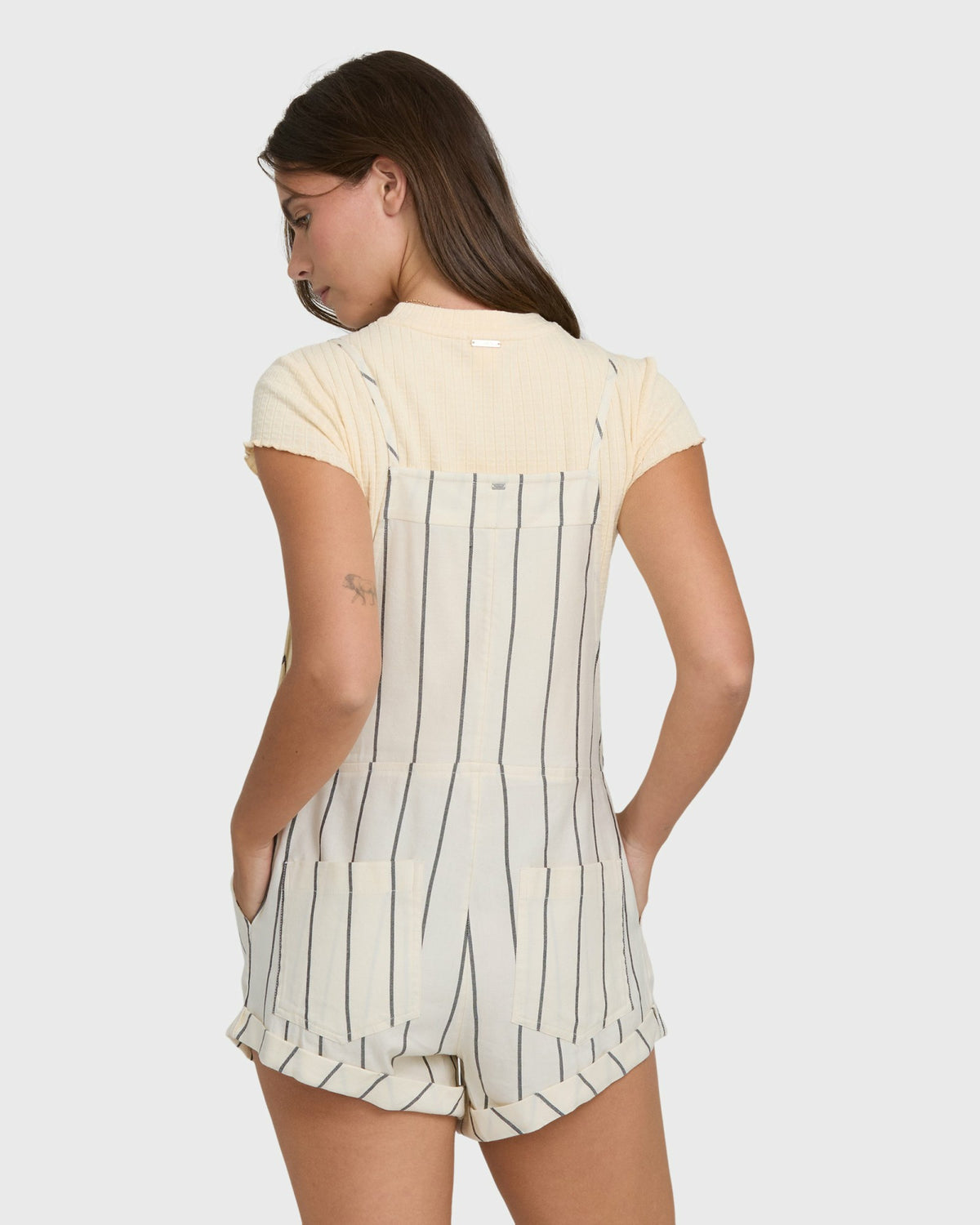 Billabong Women's Wild Pursuit Overall Romper - White Cap