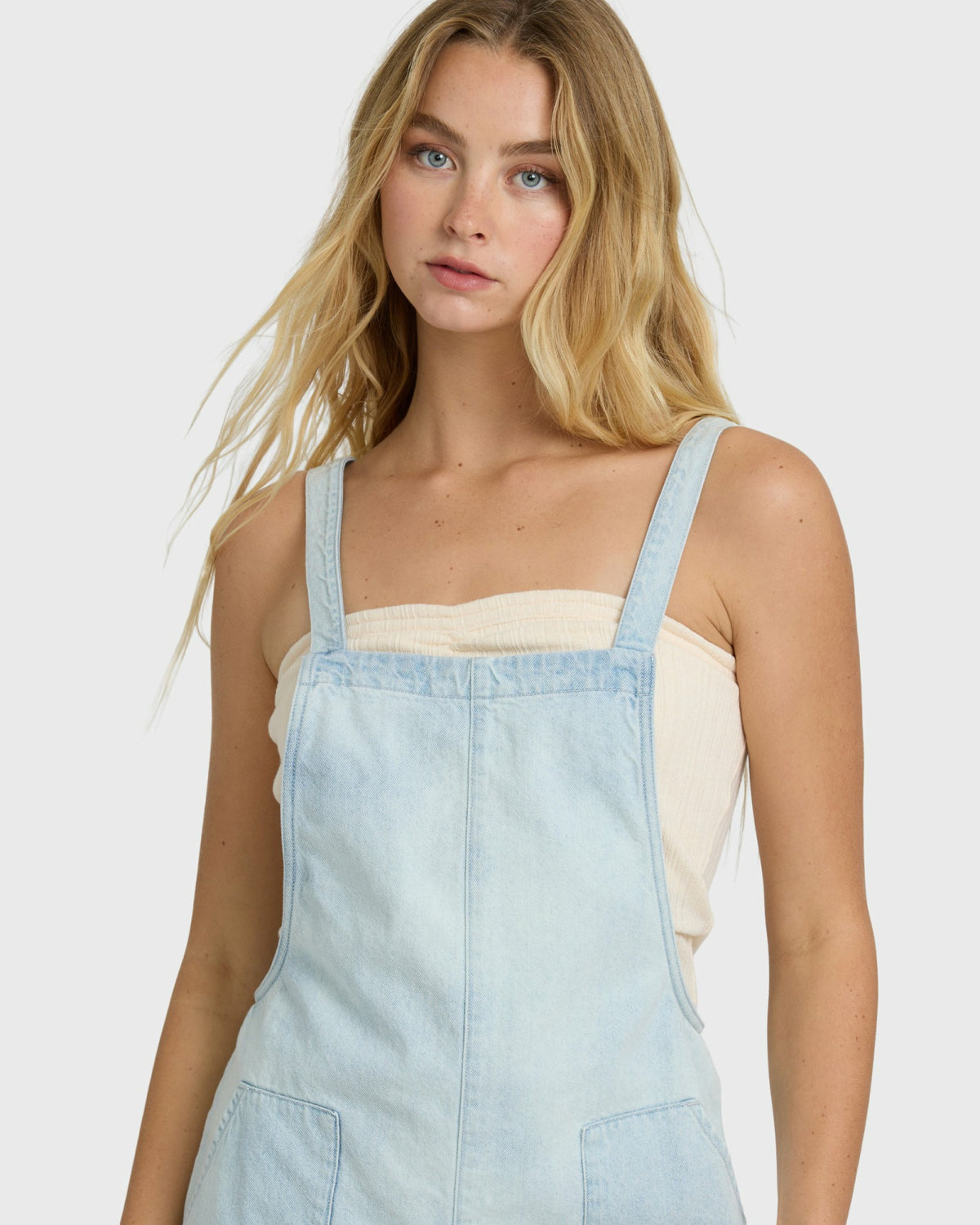 Billabong Women's Beach Crush Denim Overalls - Blue Mist