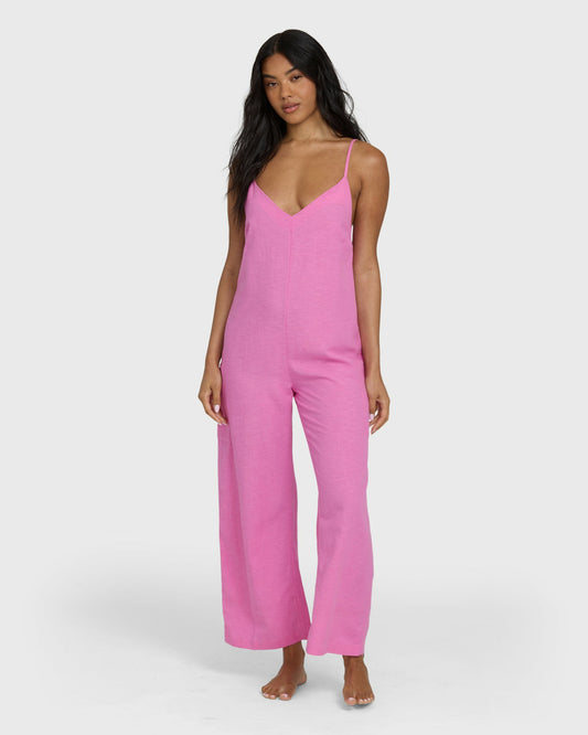 Billabong Women's Day To Day Romper - Party Pink
