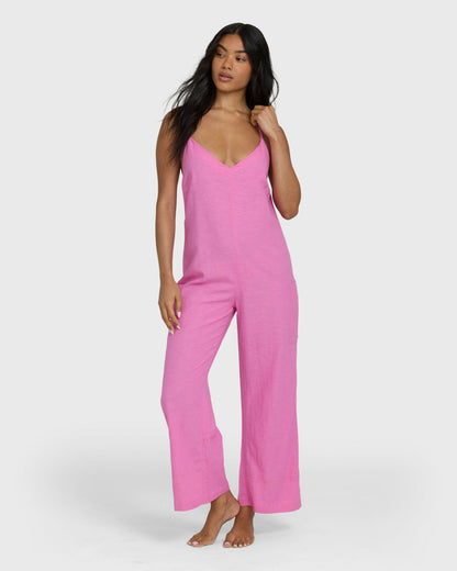 Billabong Women's Day To Day Romper - Party Pink