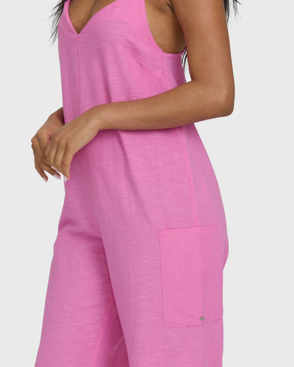 Billabong Women's Day To Day Romper - Party Pink