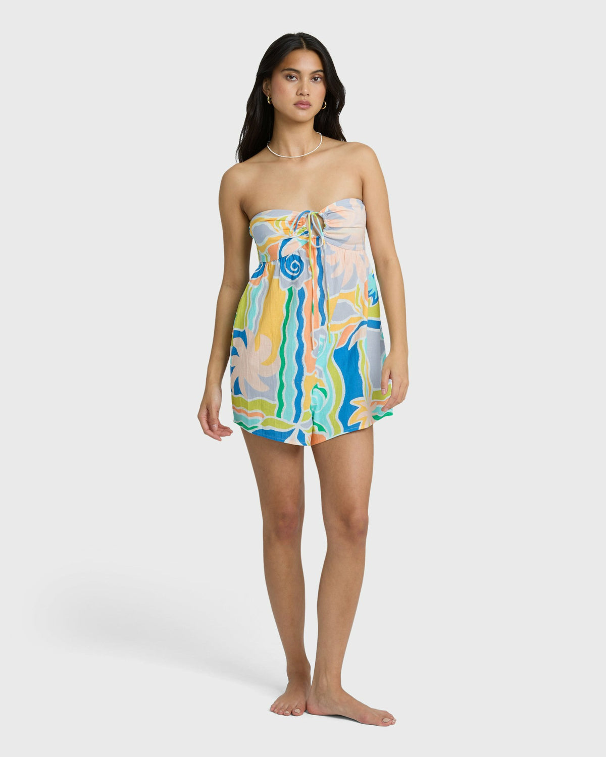 Billabong Women's So Groovy Romper - Blue Multi