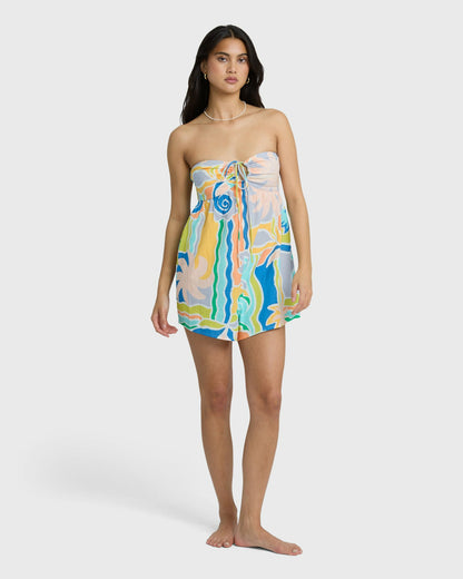 Billabong Women's So Groovy Romper - Blue Multi