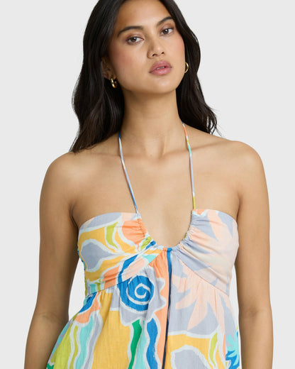 Billabong Women's So Groovy Romper - Blue Multi