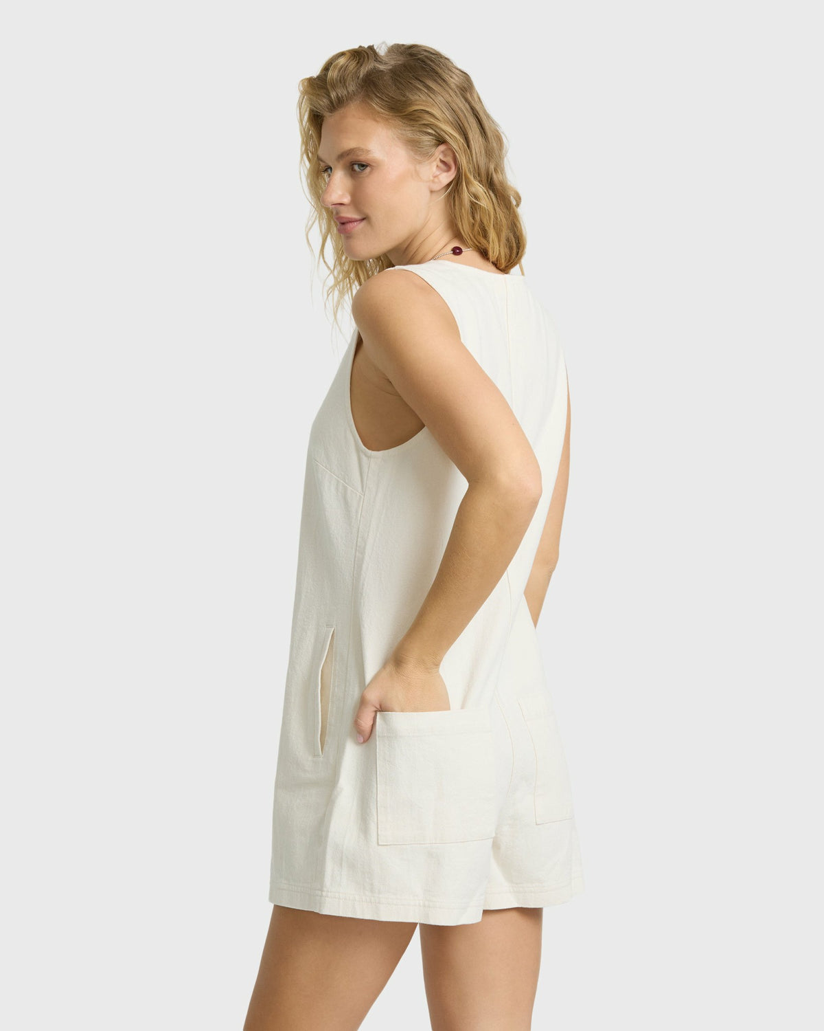 Billabong Women's Waves Call Romper - Salt Crystal