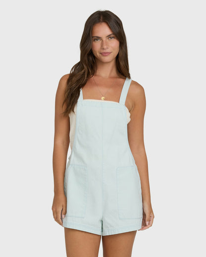 Billabong Women's Beach Crush Denim Overalls - Clearwater
