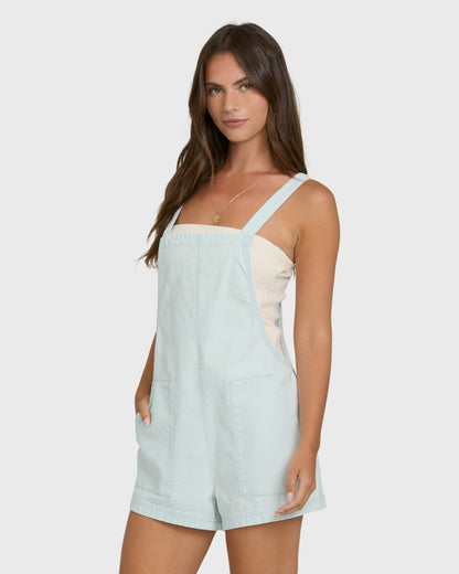 Billabong Women's Beach Crush Denim Overalls - Clearwater