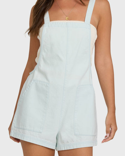 Billabong Women's Beach Crush Denim Overalls - Clearwater
