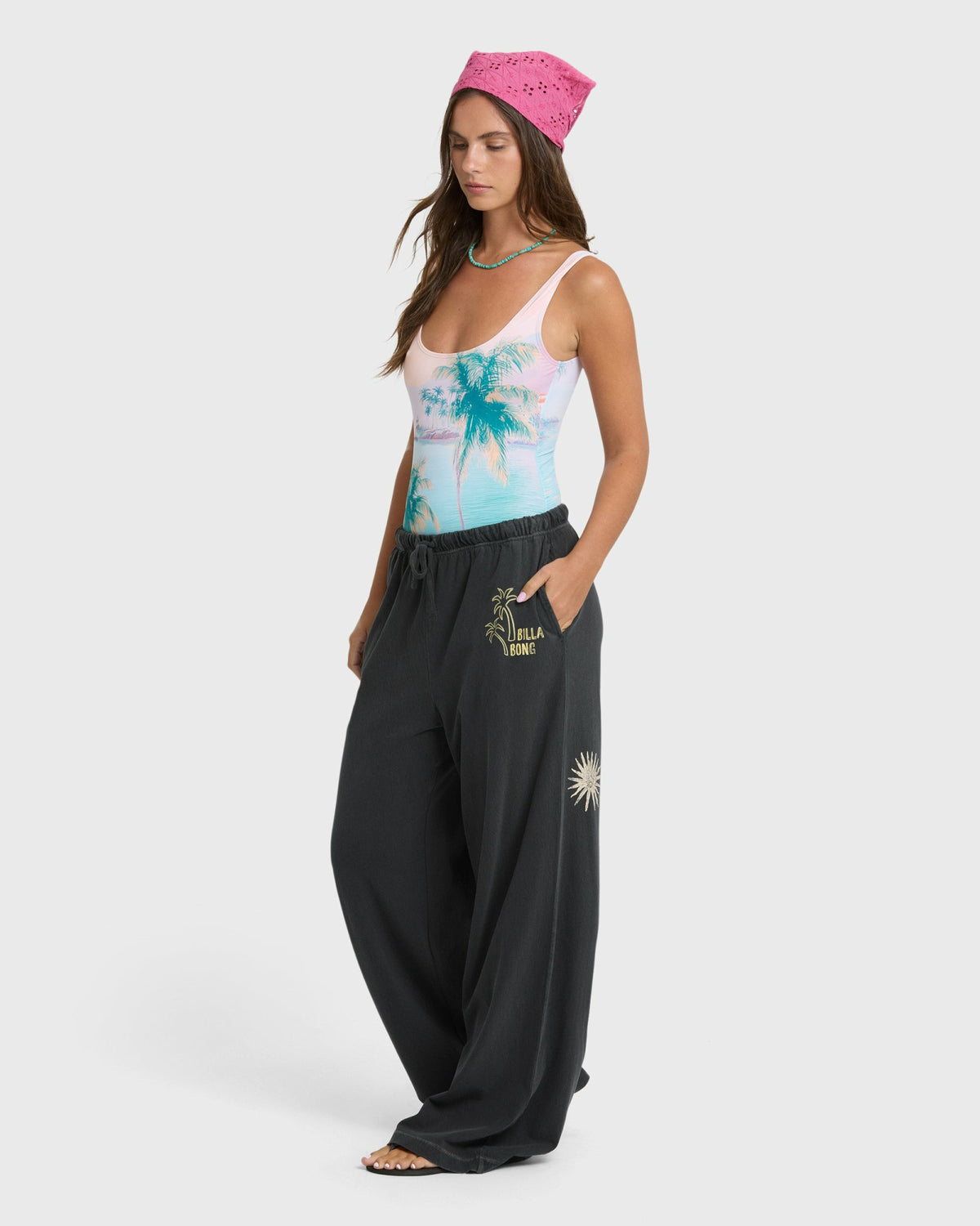 Billabong Women's Paradise 73 Knit Pants - Black Sands