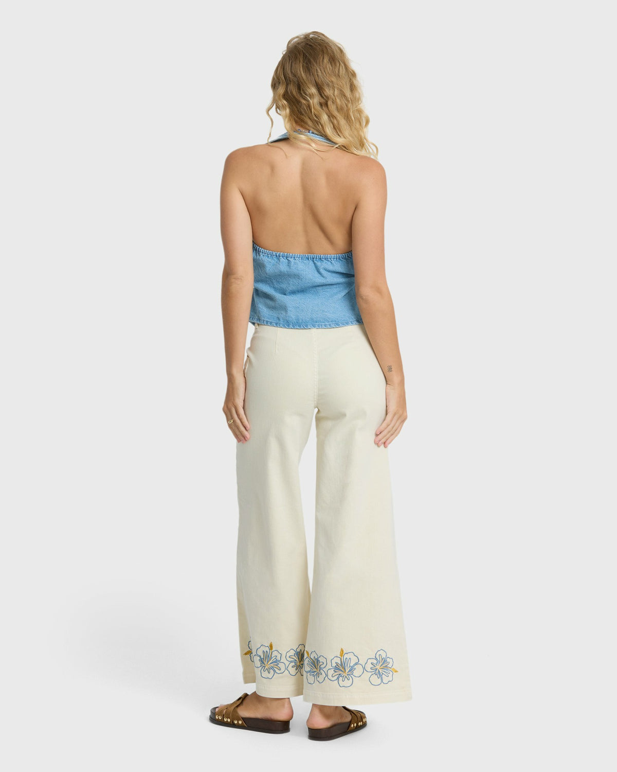 Billabong Women's Hibiscus Wave 5-Pocket Pants - White Cap