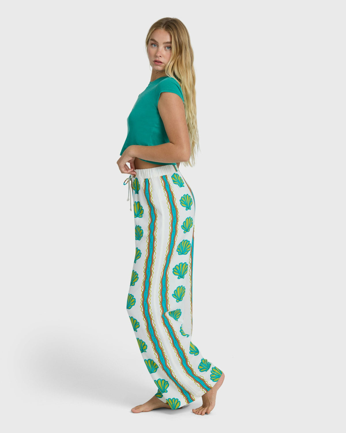 Billabong Women's Coastal Crush Elastic Waist Pants - Salt Crystal