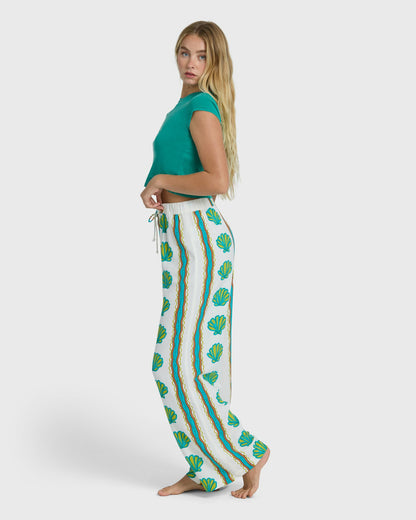 Billabong Women's Coastal Crush Elastic Waist Pants - Salt Crystal