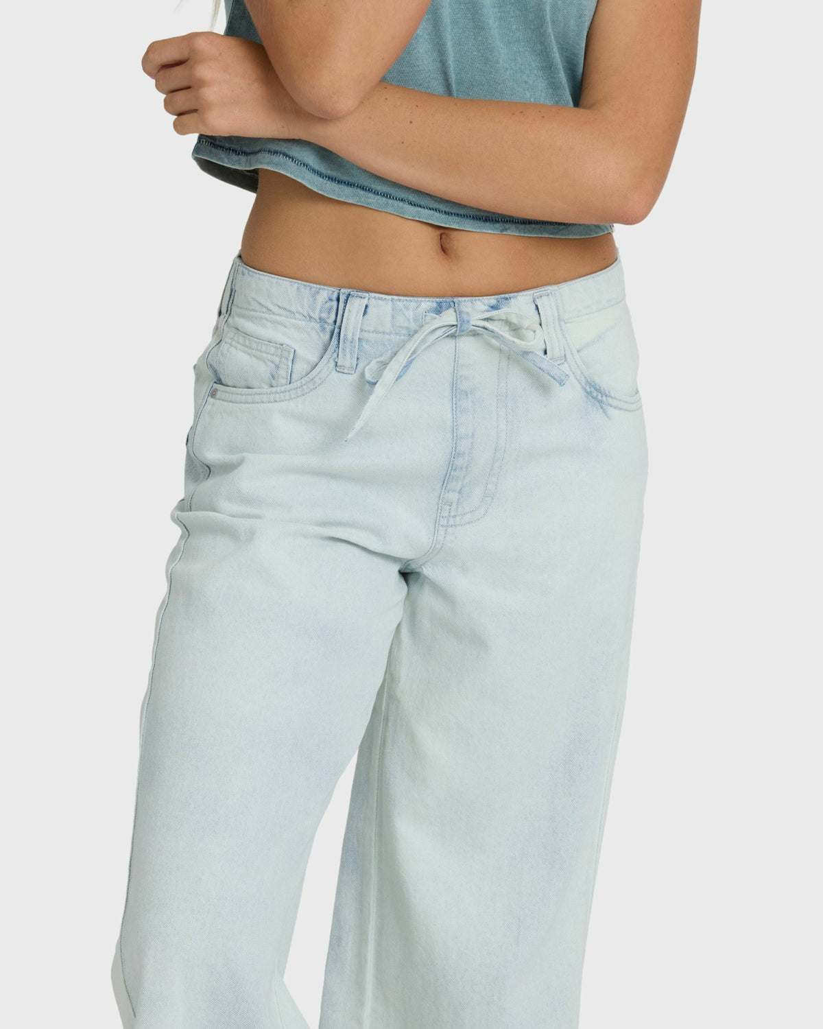 Billabong Women's Jade Saltwashed Elastic Waist Pants - Blue Mist
