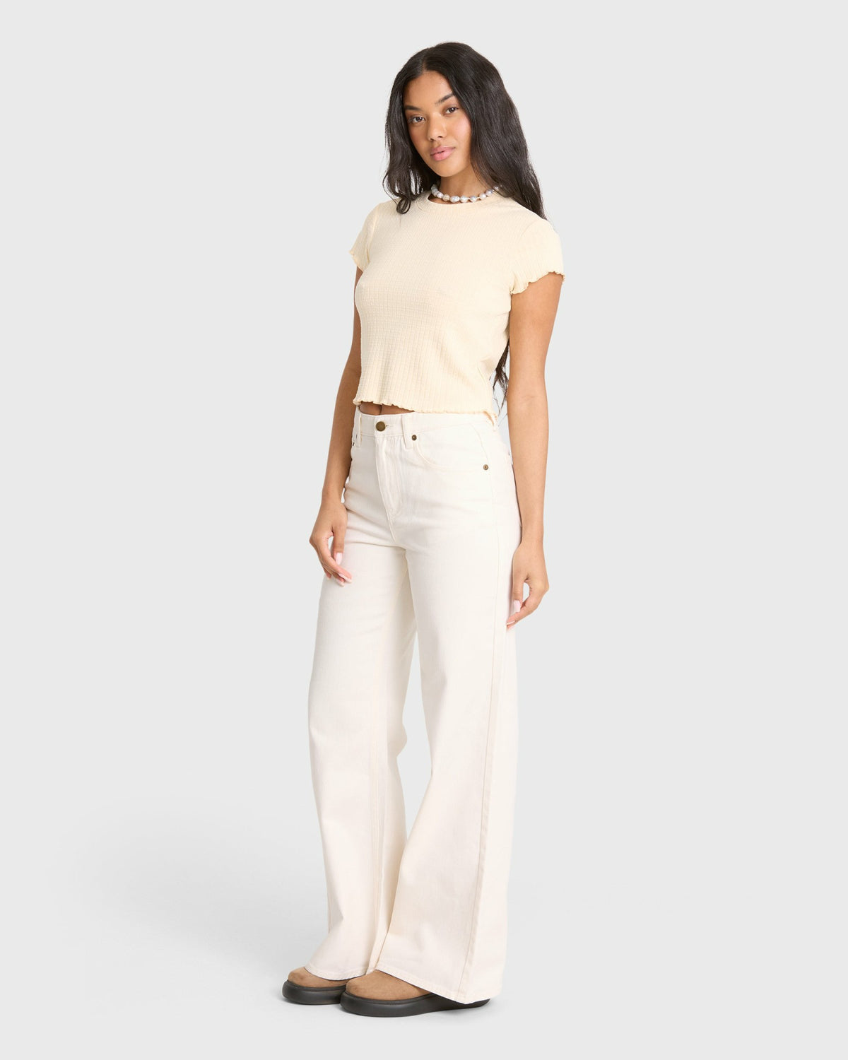 Billabong Women's Free Fall Flare 5-Pocket Pants - Sea Salt