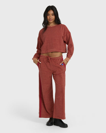 Billabong Women's Date Palm Terry Pants - Rose Brown