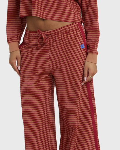 Billabong Women's Date Palm Terry Pants - Rose Brown