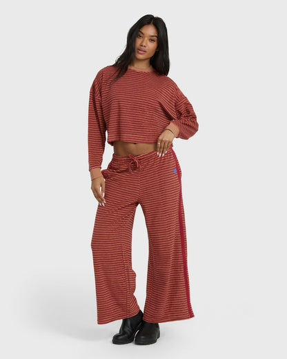 Billabong Women's Date Palm Terry Pants - Rose Brown