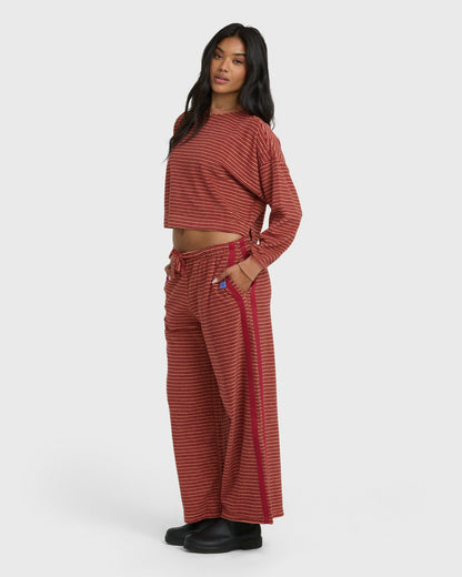 Billabong Women's Date Palm Terry Pants - Rose Brown