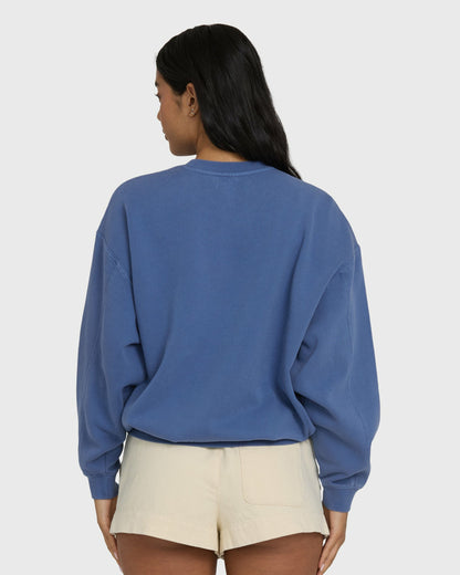 Billabong Women's Treasure Cay Crewneck Sweatshirt - Dutch Blue