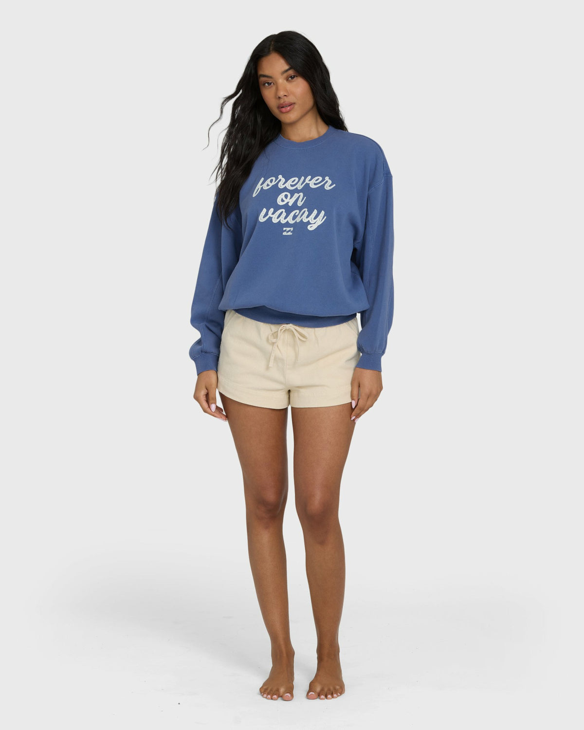 Billabong Women's Treasure Cay Crewneck Sweatshirt - Dutch Blue