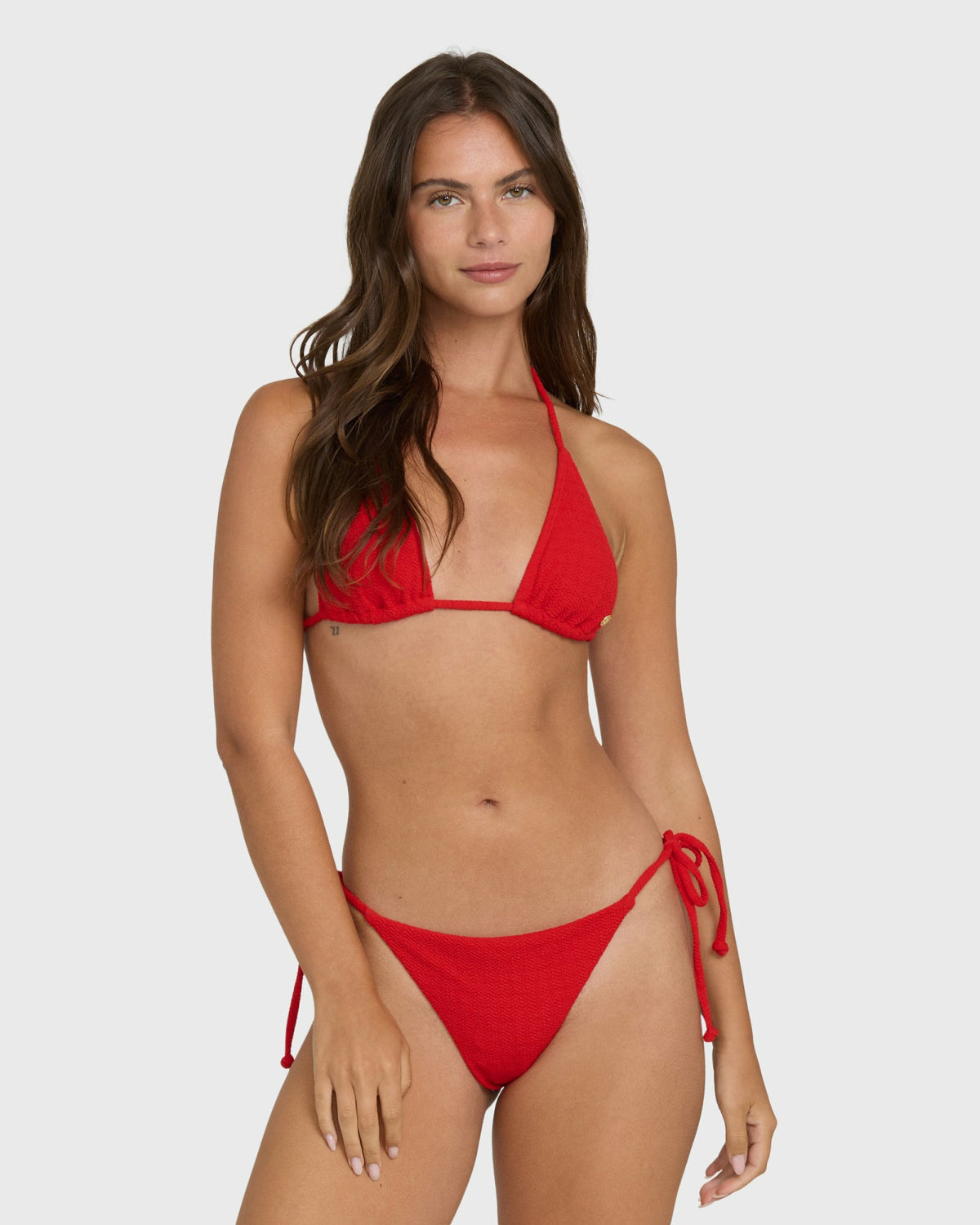 Billabong Women's Rising Tide Tie-Side Tanga Bikini Bottoms - Fiesta Red