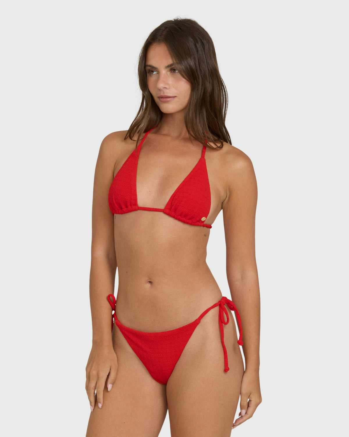 Billabong Women's Rising Tide Tie-Side Tanga Bikini Bottoms - Fiesta Red