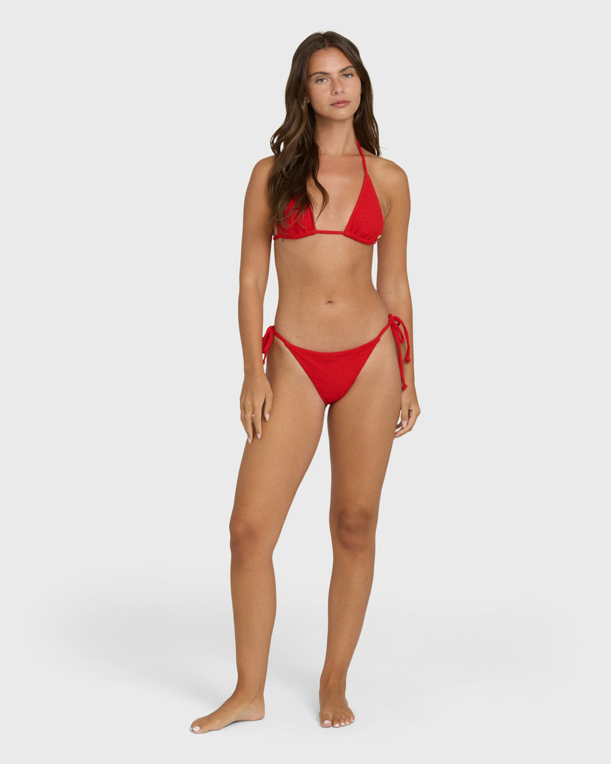 Billabong Women's Rising Tide Tie-Side Tanga Bikini Bottoms - Fiesta Red