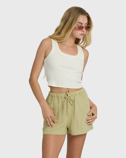 Billabong Women's Rerun Tank Top - White Cap