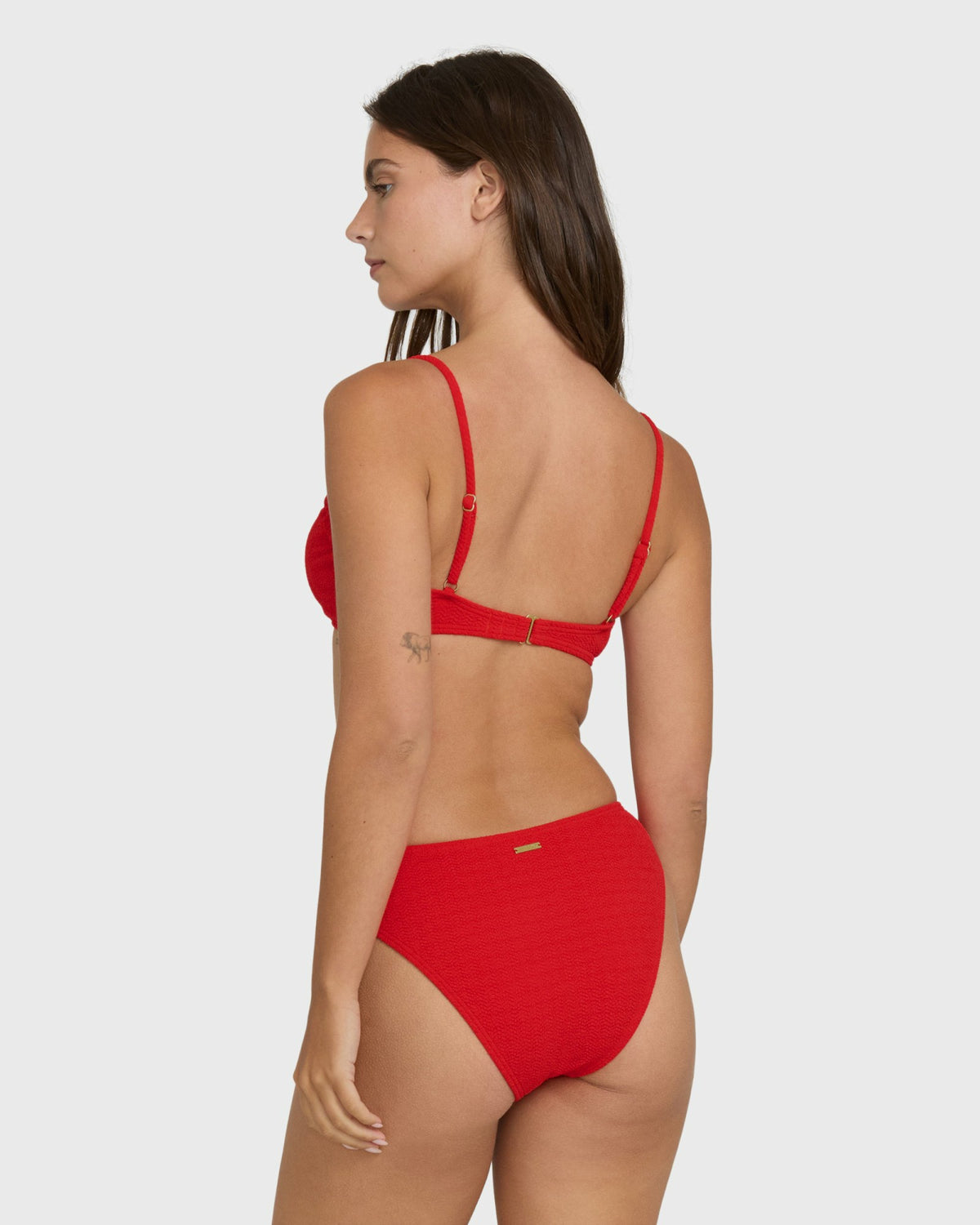 Billabong Women's Rising Tide Bondi Medium Bikini Bottoms - Fiesta Red
