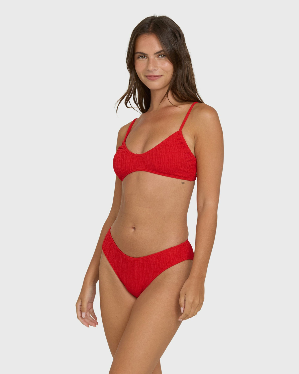 Billabong Women's Rising Tide Bondi Medium Bikini Bottoms - Fiesta Red