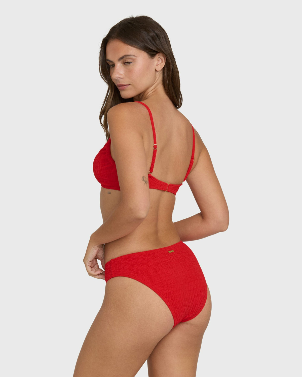Billabong Women's Rising Tide Bondi Medium Bikini Bottoms - Fiesta Red