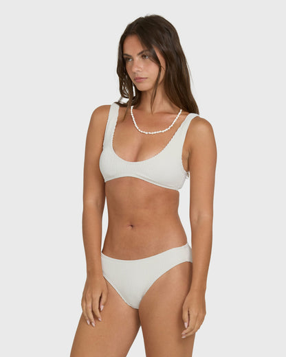 Billabong Women's Summer Hi Scoop Tank Bikini Top - Salt Crystal