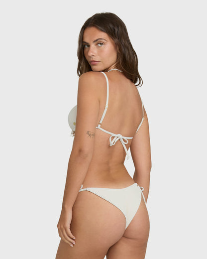 Billabong Women's Summer Hi Yd Tie-side Tanga Skimpy Bikini Bottom - Salt Crystal