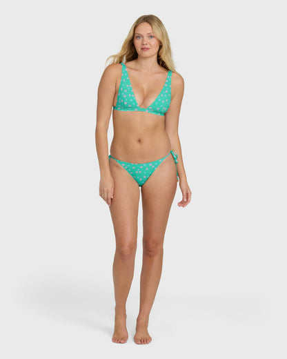 Billabong Women's Ship Wrecked Tie-Side Tropic Bikini Bottoms - Green Tropics