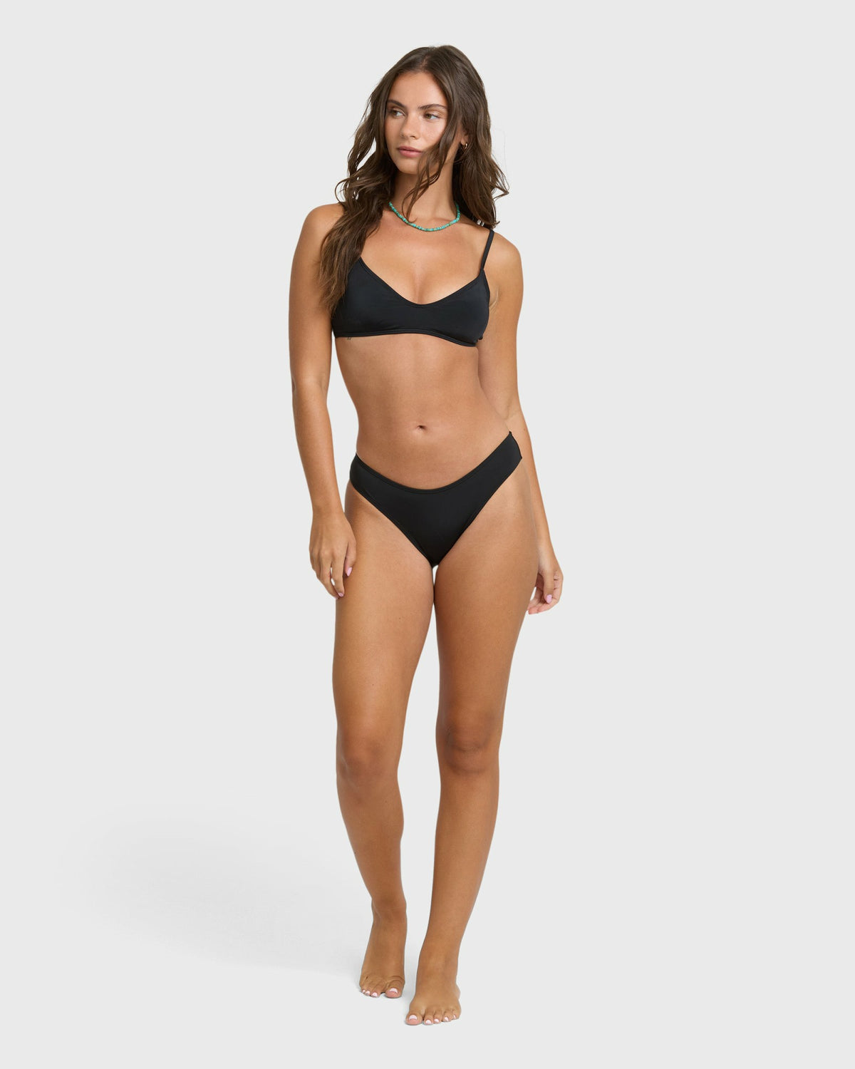 Billabong Women's Sol Searcher Bondi Bikini Bottoms - Black Pebble