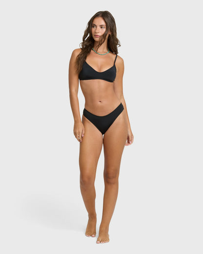 Billabong Women's Sol Searcher Bondi Bikini Bottoms - Black Pebble