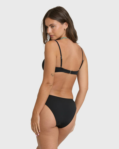 Billabong Women's Sol Searcher Bondi Bikini Bottoms - Black Pebble