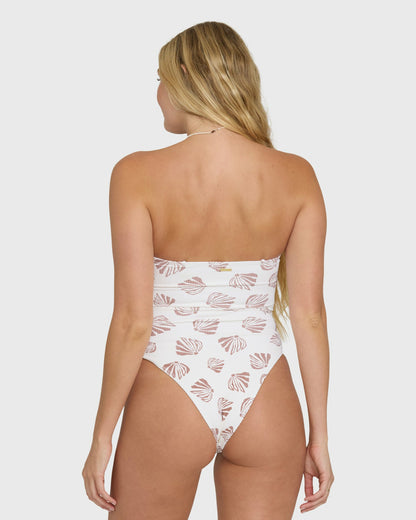 Billabong Women's Sandy Shells Hailey One Piece Swimsuit - Salt Crystal