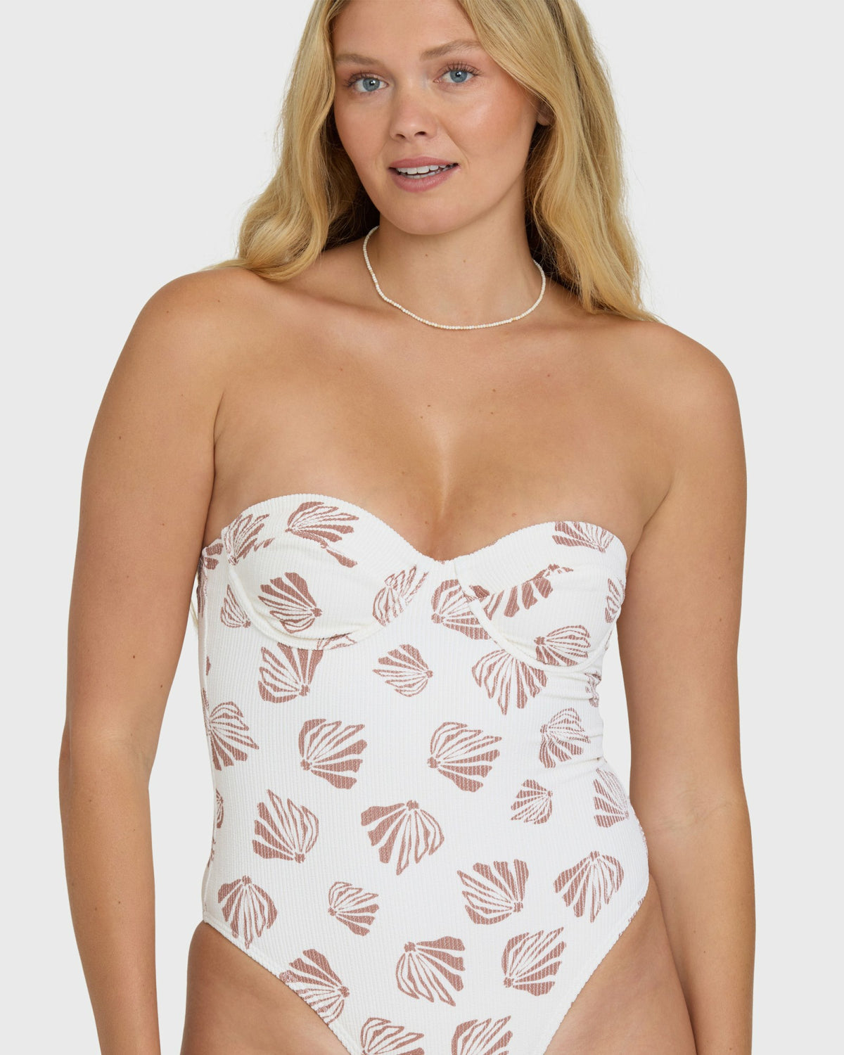 Billabong Women's Sandy Shells Hailey One Piece Swimsuit - Salt Crystal