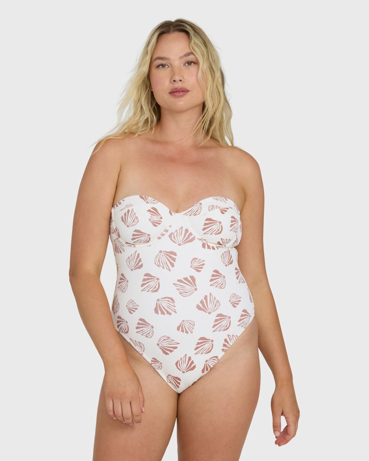 Billabong Women's Sandy Shells Hailey One Piece Swimsuit - Salt Crystal