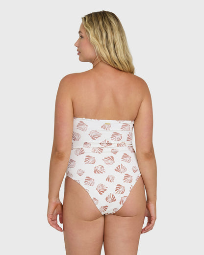 Billabong Women's Sandy Shells Hailey One Piece Swimsuit - Salt Crystal