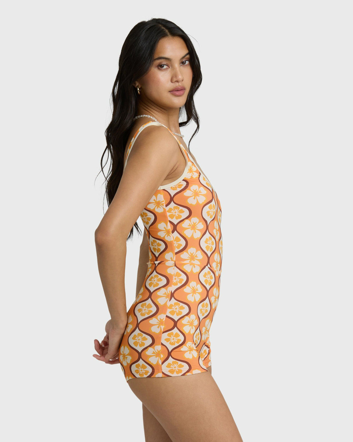Billabong Women's Sol Groove Retro Surf Suit - Tangerine