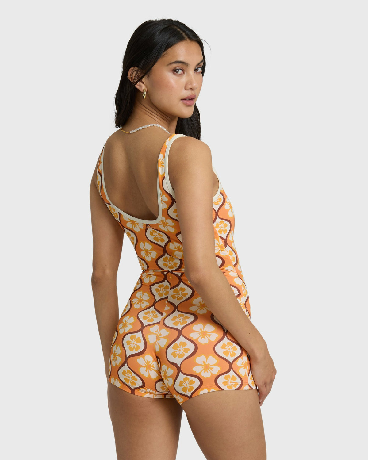Billabong Women's Sol Groove Retro Surf Suit - Tangerine