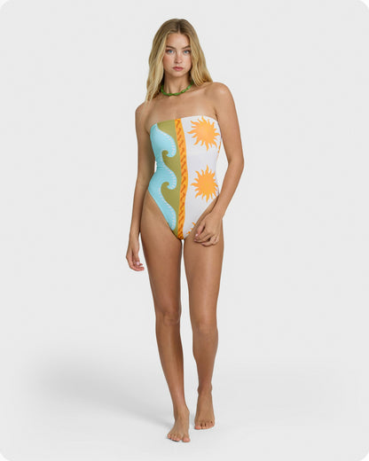 Billabong Women's Sunblind Tully Hi One-piece Swimsuit - Salt Crystal