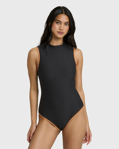 Billabong Women's Tanlines High Neck Glider One-piece Swimsuit - Black