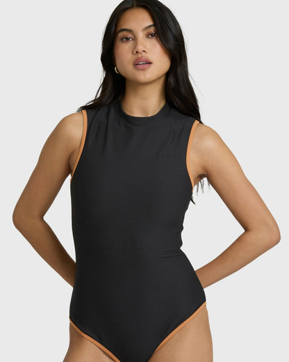 Billabong Women's Tanlines High Neck Glider One-piece Swimsuit - Black